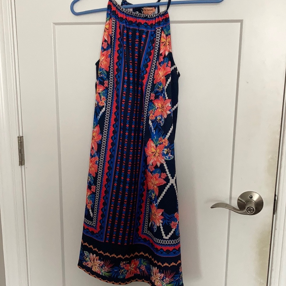 Pattern Halter Dress ONLY WORN ONCE
